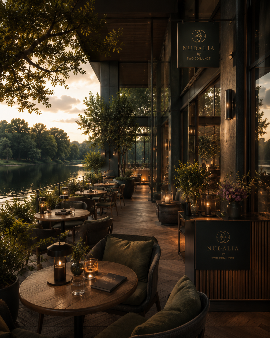 Nudahlia – Atmosphärisches Café-Bild